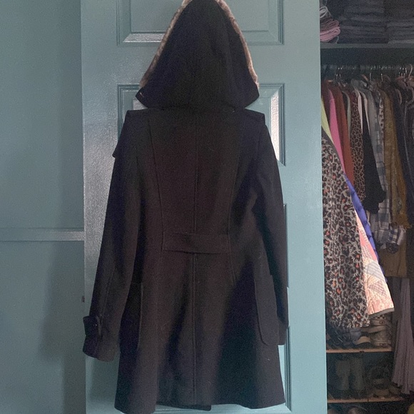 Flavio Castellani wool cashmere blend toggle jacket with chinchilla fur hood - Picture 5 of 9